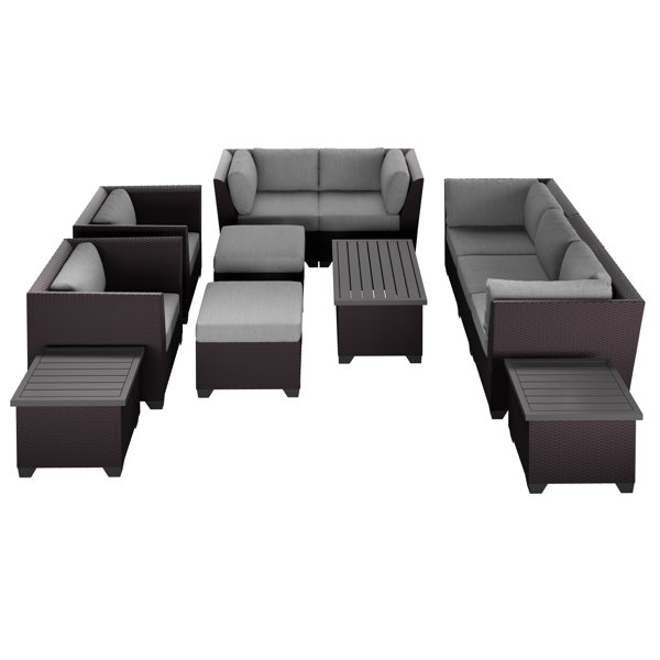 Sol 72 Outdoor™ Tegan 12 Piece Sectional Seating Group with Cushions
